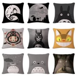 My Neighbor Totoro Linen Throw Pillow Cover