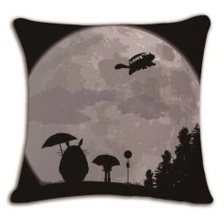 My Neighbor Totoro Linen Throw Pillow Cover -Ghibli Shop productimage1125403573 2nd