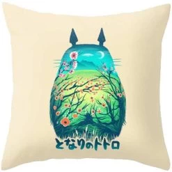 Colorful Totoro Printed Throw Pillow Cover 24 Colorful Totoro Printed Throw Pillow Cover -Ghibli Shop productimage206973770 2nd