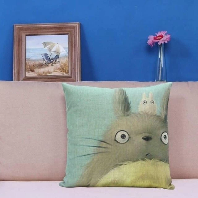Colorful Totoro Printed Throw Pillow Cover 8 Colorful Totoro Printed Throw Pillow Cover - Image 6