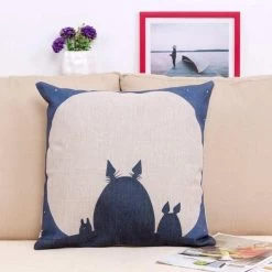 Colorful Totoro Printed Throw Pillow Cover 40 Colorful Totoro Printed Throw Pillow Cover -Ghibli Shop productimage206973785 2nd