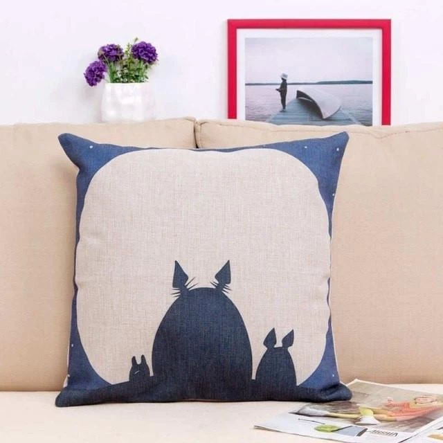 Colorful Totoro Printed Throw Pillow Cover 21 Colorful Totoro Printed Throw Pillow Cover - Image 19