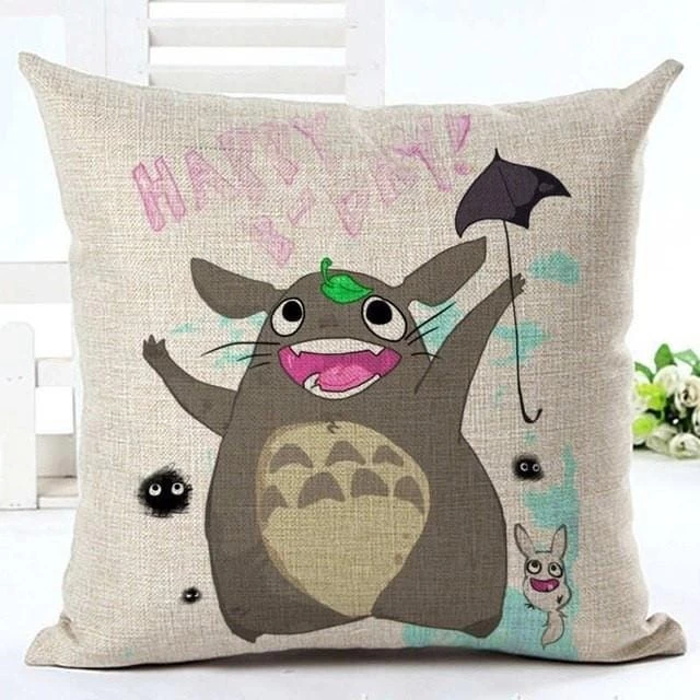 Colorful Totoro Printed Throw Pillow Cover 19 Colorful Totoro Printed Throw Pillow Cover - Image 17