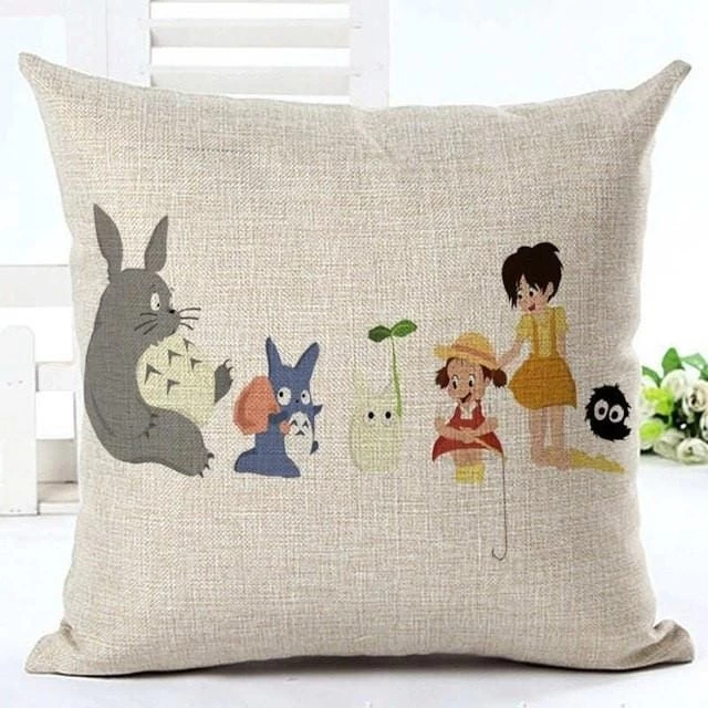 Colorful Totoro Printed Throw Pillow Cover 15 Colorful Totoro Printed Throw Pillow Cover - Image 13
