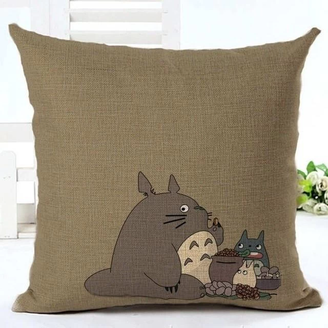Colorful Totoro Printed Throw Pillow Cover 16 Colorful Totoro Printed Throw Pillow Cover - Image 14