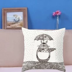 Colorful Totoro Printed Throw Pillow Cover 28 Colorful Totoro Printed Throw Pillow Cover -Ghibli Shop productimage206973830 2nd