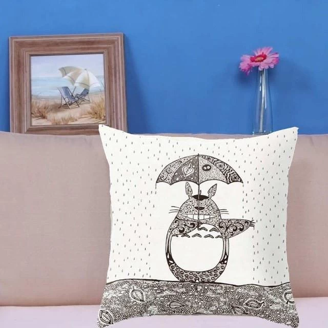 Colorful Totoro Printed Throw Pillow Cover 9 Colorful Totoro Printed Throw Pillow Cover - Image 7