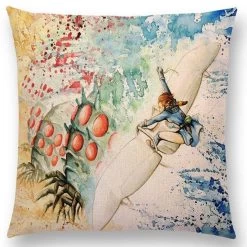 Studio Ghibli Watercolor Throw Pillow Cover -Ghibli Shop productimage417978514 2nd