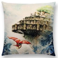 Studio Ghibli Watercolor Throw Pillow Cover -Ghibli Shop productimage417978518 2nd