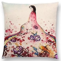 Studio Ghibli Watercolor Throw Pillow Cover -Ghibli Shop productimage417978526 2nd