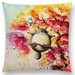Studio Ghibli Watercolor Throw Pillow Cover -Ghibli Shop productimage417978530 2nd