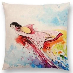 Studio Ghibli Watercolor Throw Pillow Cover -Ghibli Shop productimage417978548 2nd