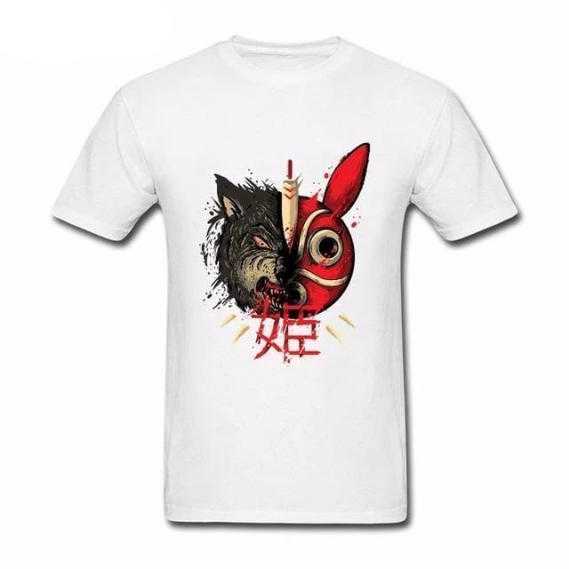 Princess Mononoke Mask & Wolf T Shirts 4 Princess Mononoke Mask & Wolf T Shirts - Image 2