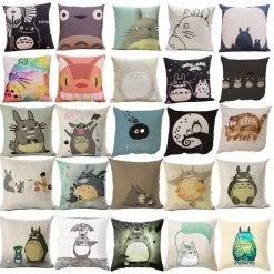 Colorful Totoro Printed Throw Pillow Cover