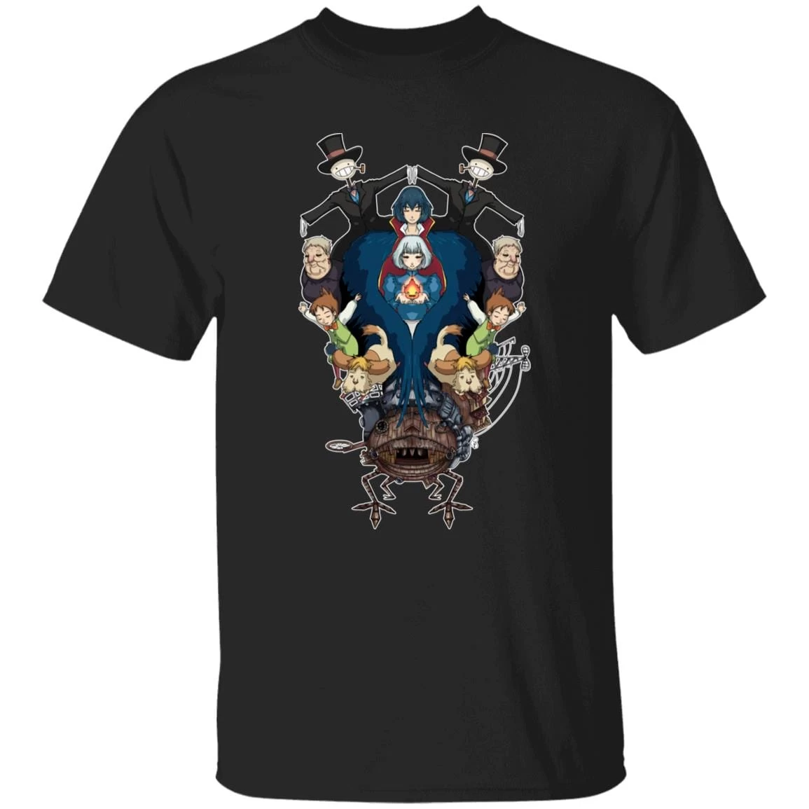 Howl’s Moving Castle Characters Mirror T Shirt 5 Howl’s Moving Castle Characters Mirror T Shirt - Image 3