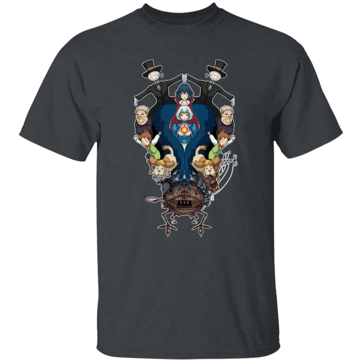 Howl’s Moving Castle Characters Mirror T Shirt 6 Howl’s Moving Castle Characters Mirror T Shirt - Image 4