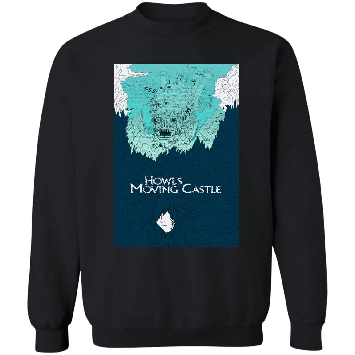 Howl’s Moving Castle Blue Tone Art Sweatshirt 14 Howl’s Moving Castle Blue Tone Art Sweatshirt - Image 12