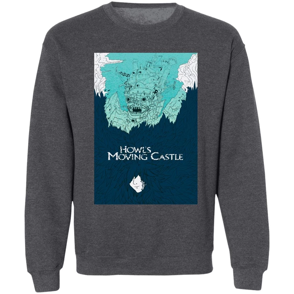 Howl’s Moving Castle Blue Tone Art Sweatshirt 9 Howl’s Moving Castle Blue Tone Art Sweatshirt - Image 7