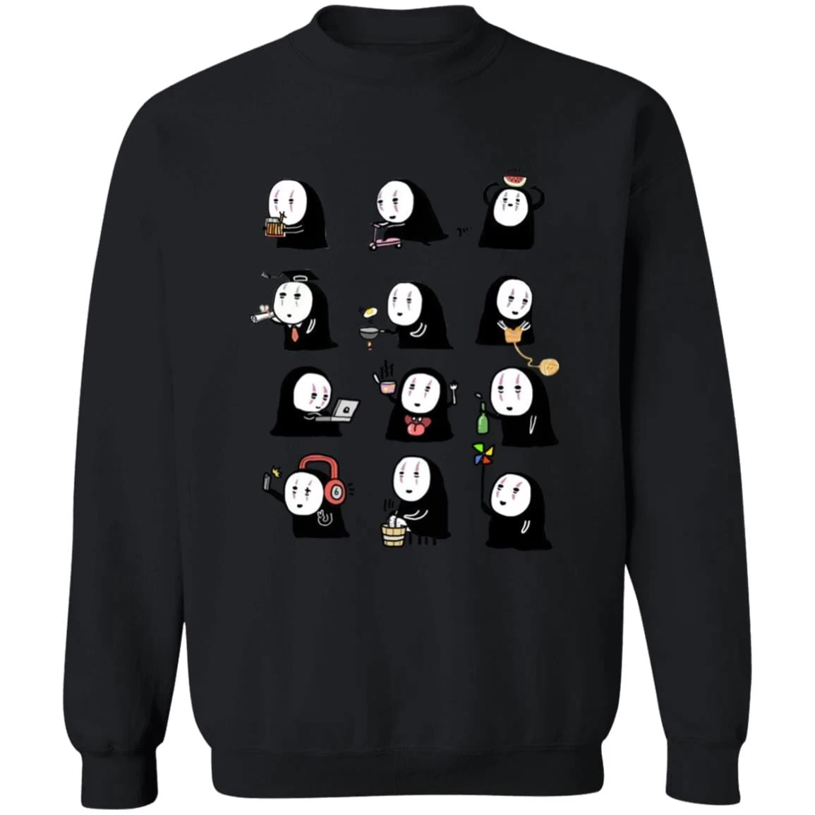 Cute No Face Kaonashi Collection Sweatshirt 14 Cute No Face Kaonashi Collection Sweatshirt - Image 12