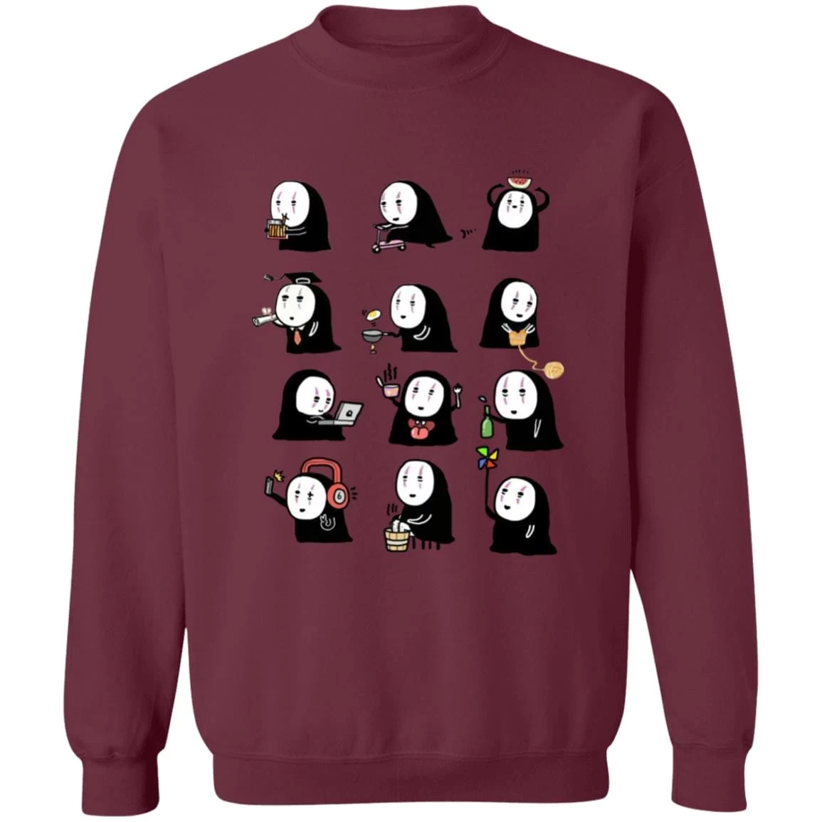 Cute No Face Kaonashi Collection Sweatshirt 6 Cute No Face Kaonashi Collection Sweatshirt - Image 4
