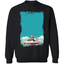 Ponyo And Sosuke On Boat Sweatshirt -Ghibli Shop redirect04032021020458 2