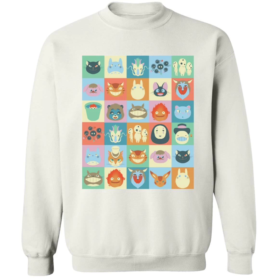 Ghibli Colorful Characters Collection Sweatshirt 4 Ghibli Colorful Characters Collection Sweatshirt - Image 2