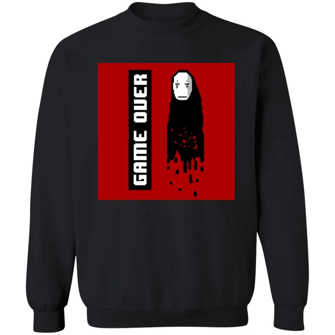 Spirited Away No Face 8 BIT Game Over Sweatshirt 5 Spirited Away No Face 8 BIT Game Over Sweatshirt - Image 3