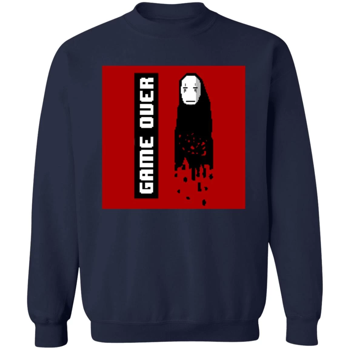 Spirited Away No Face 8 BIT Game Over Sweatshirt 7 Spirited Away No Face 8 BIT Game Over Sweatshirt - Image 5