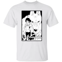Princess Mononoke Black & White T Shirt Unisex 21 Princess Mononoke Black & White T Shirt Unisex -Ghibli Shop redirect04072021140430 1