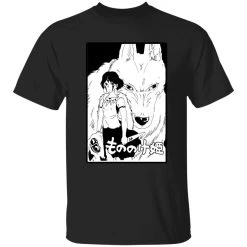 Princess Mononoke Black & White T Shirt Unisex 31 Princess Mononoke Black & White T Shirt Unisex -Ghibli Shop redirect04072021140430 2 1