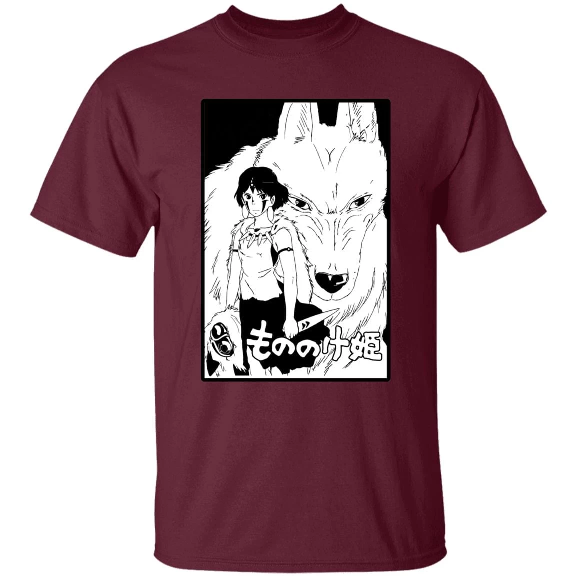 Princess Mononoke Black & White T Shirt Unisex 8 Princess Mononoke Black & White T Shirt Unisex - Image 6
