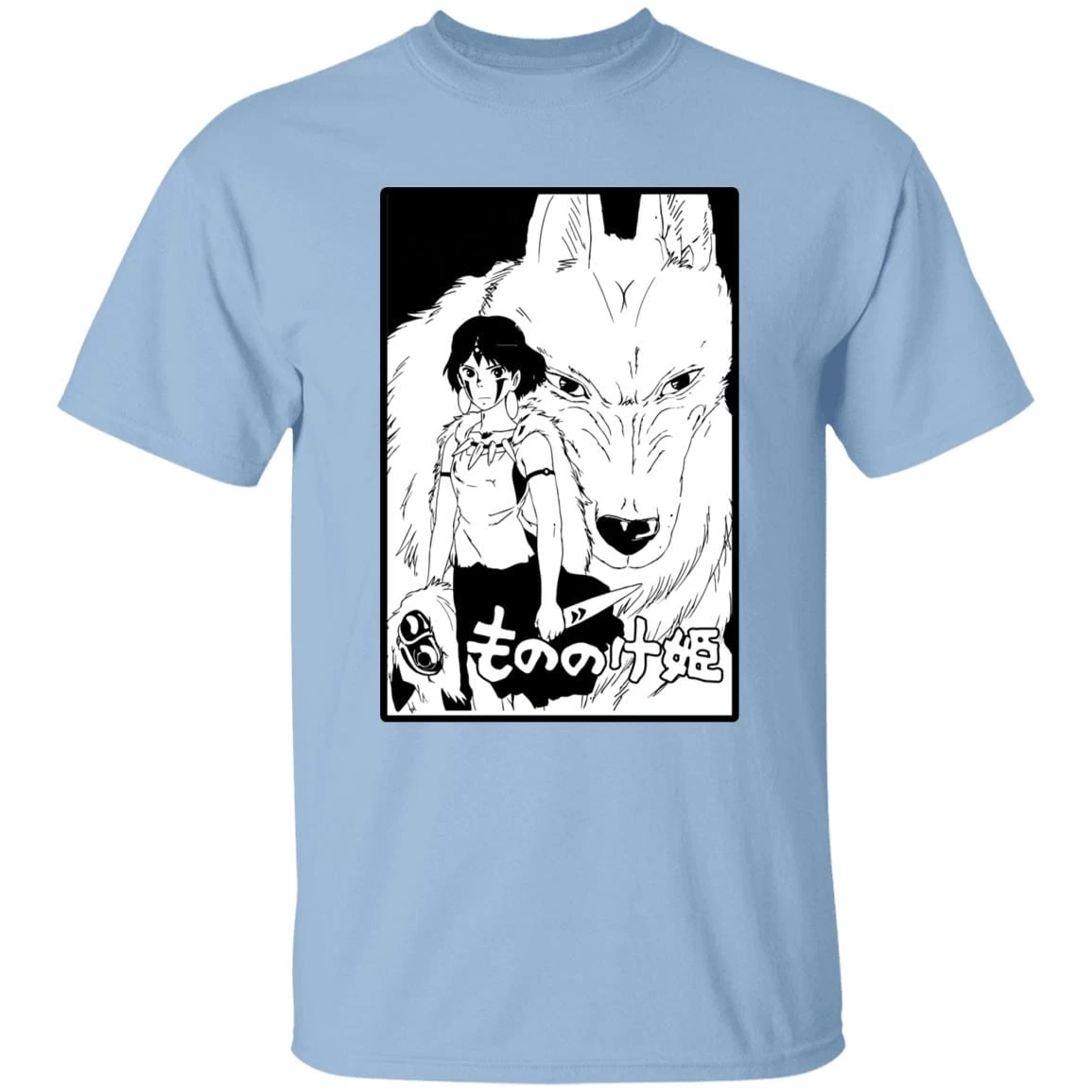 Princess Mononoke Black & White T Shirt Unisex 12 Princess Mononoke Black & White T Shirt Unisex - Image 10