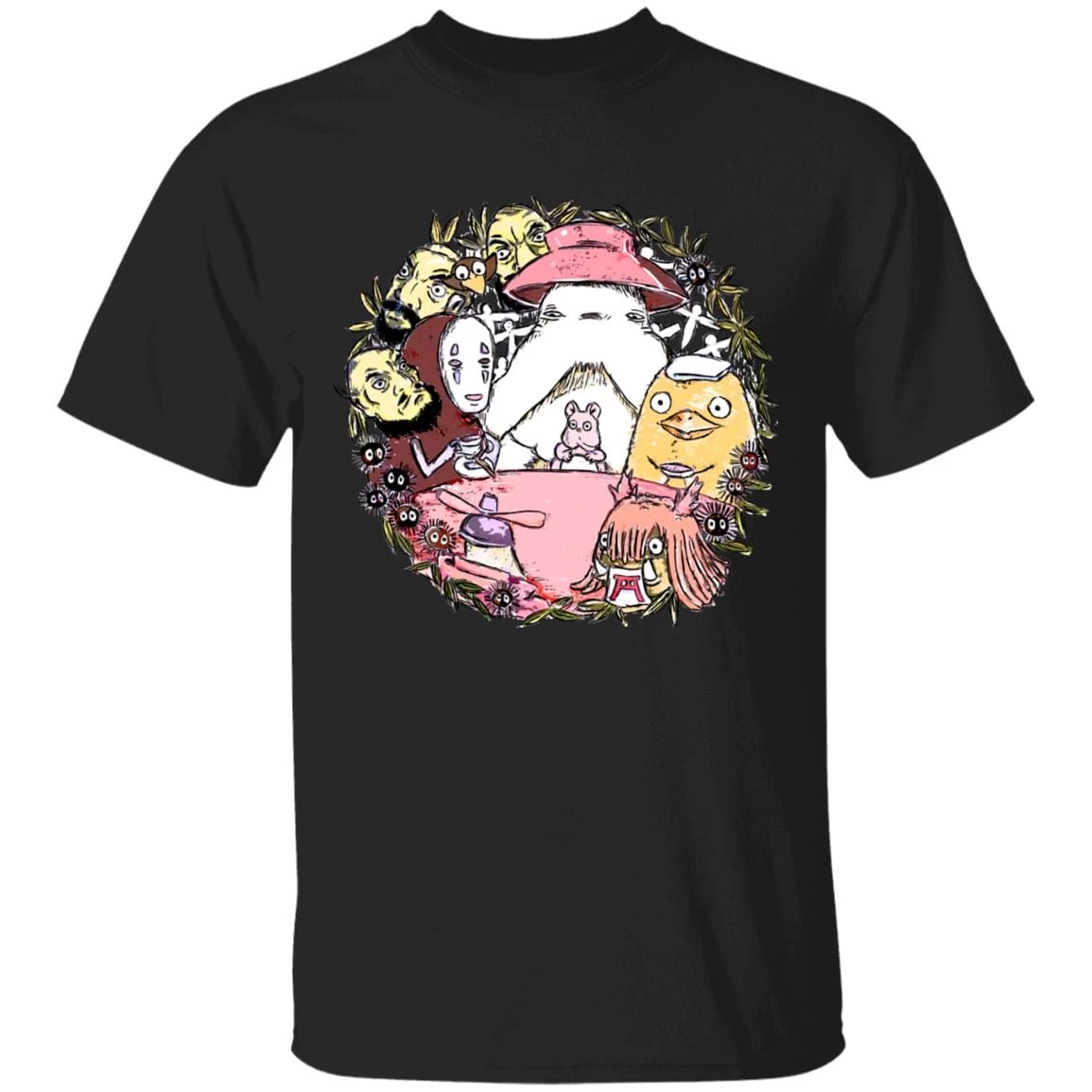 Spirited Away No Face Tea Time T Shirt Unisex 14 Spirited Away No Face Tea Time T Shirt Unisex - Image 12
