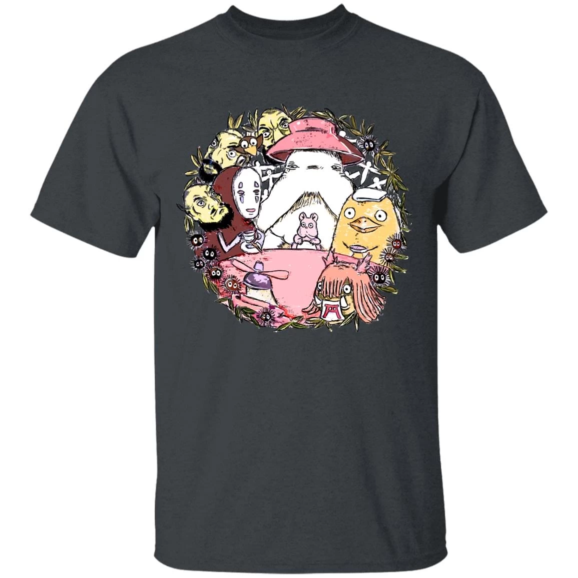 Spirited Away No Face Tea Time T Shirt Unisex 15 Spirited Away No Face Tea Time T Shirt Unisex - Image 13