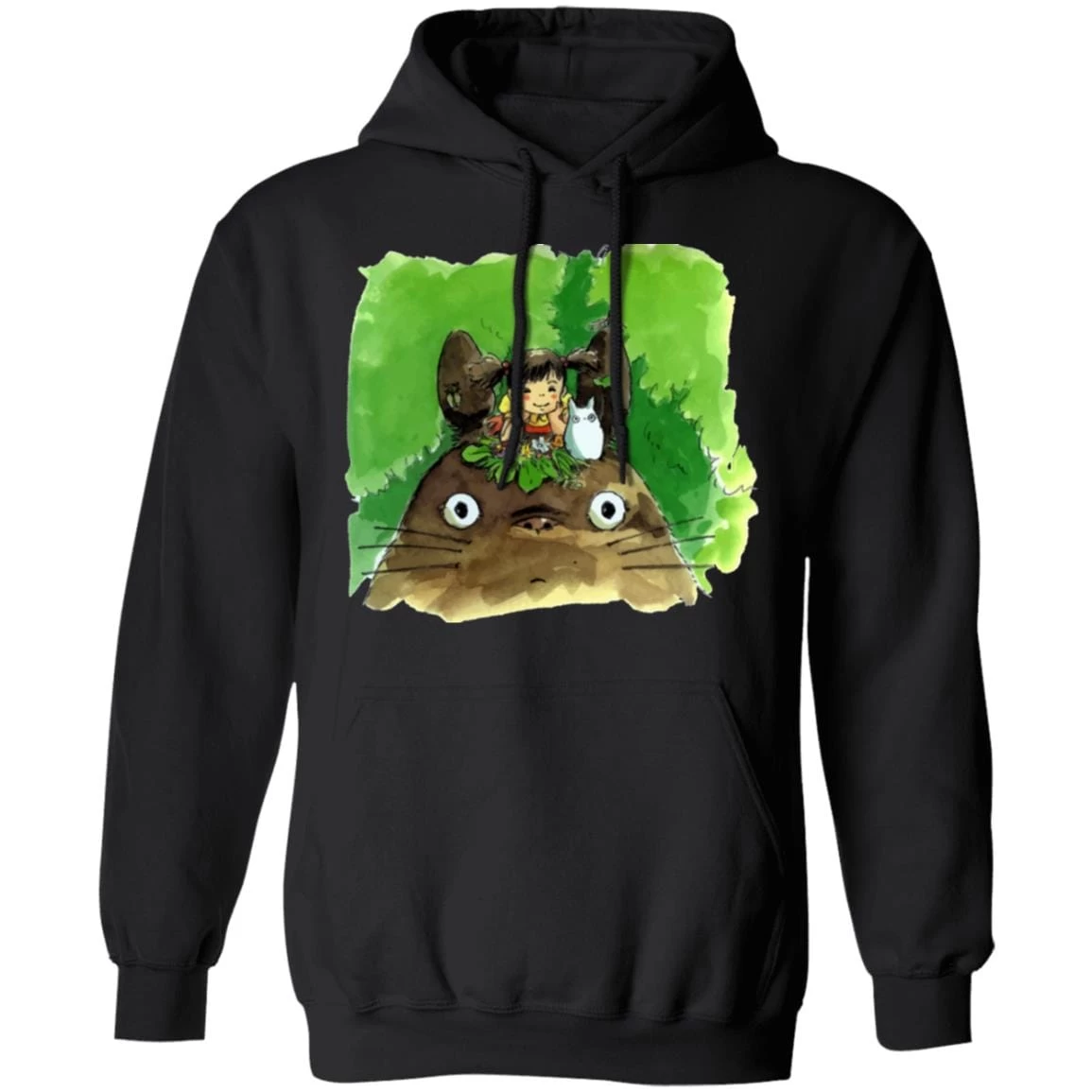 My Neighbor Totoro & Mei Water Color Art Hoodie 14 My Neighbor Totoro & Mei Water Color Art Hoodie - Image 12