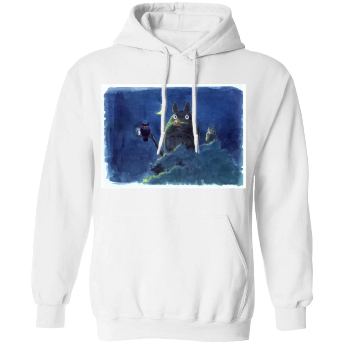 My Neighbor Totoro By The Moon Pastel Art Hoodie 4 My Neighbor Totoro By The Moon Pastel Art Hoodie - Image 2