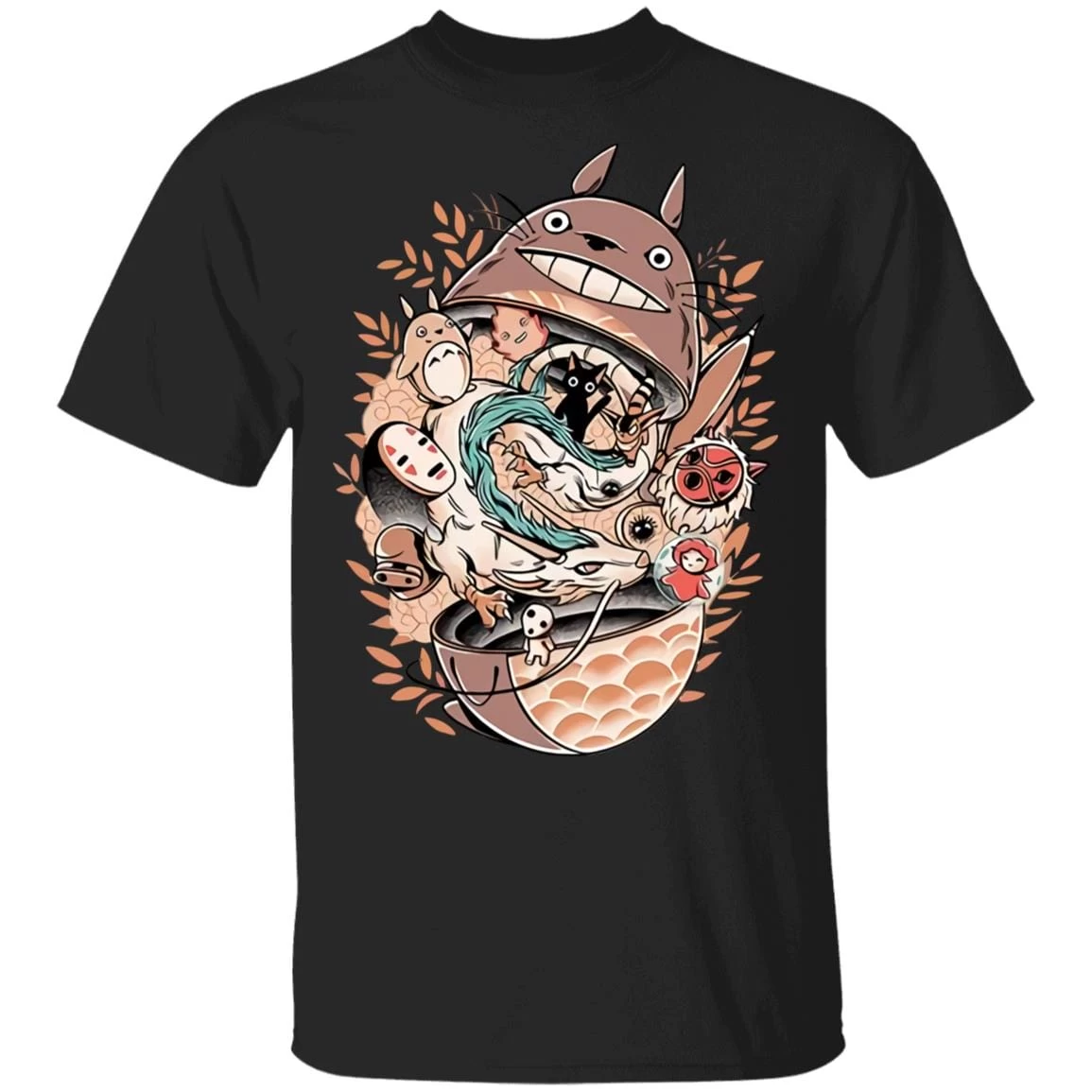 Totoro Daruma And Ghibli Friends T Shirt 5 Totoro Daruma And Ghibli Friends T Shirt - Image 3