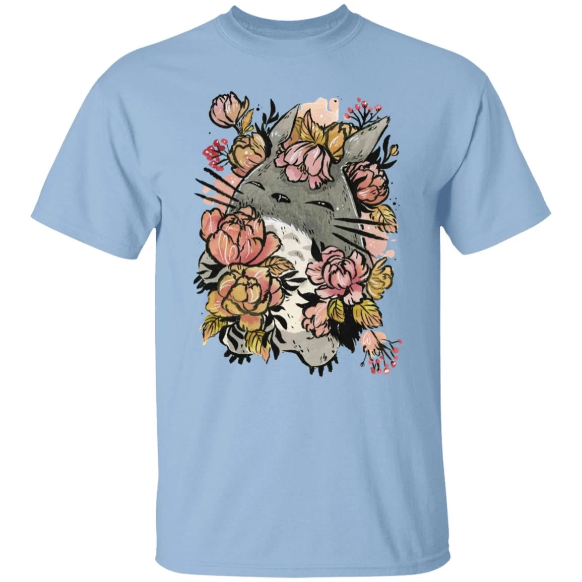 Totoro By The Flowers T Shirt 3 Totoro By The Flowers T Shirt