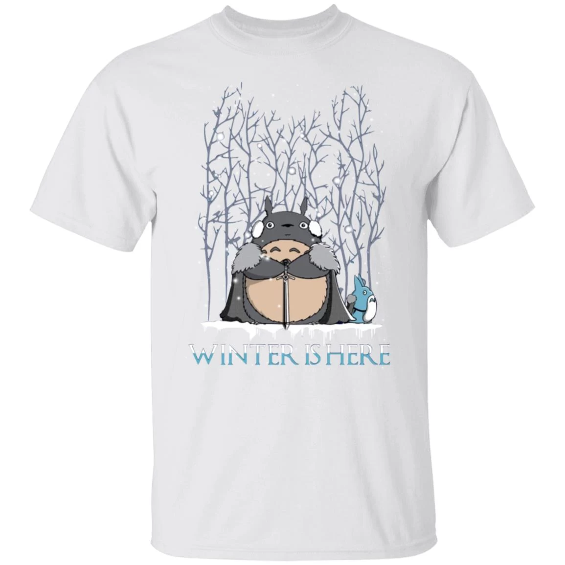 Totoro Game Of Throne Winter Is Here T Shirt 4 Totoro Game Of Throne Winter Is Here T Shirt - Image 2