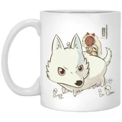 Princess Mononoke And The Wolf Cute Chibi Version Mug -Ghibli Shop redirect05162021150557 2