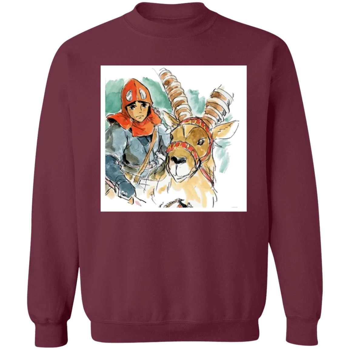 Princess Mononoke – Ashitaka Water Color Sweatshirt 16 Princess Mononoke – Ashitaka Water Color Sweatshirt - Image 14