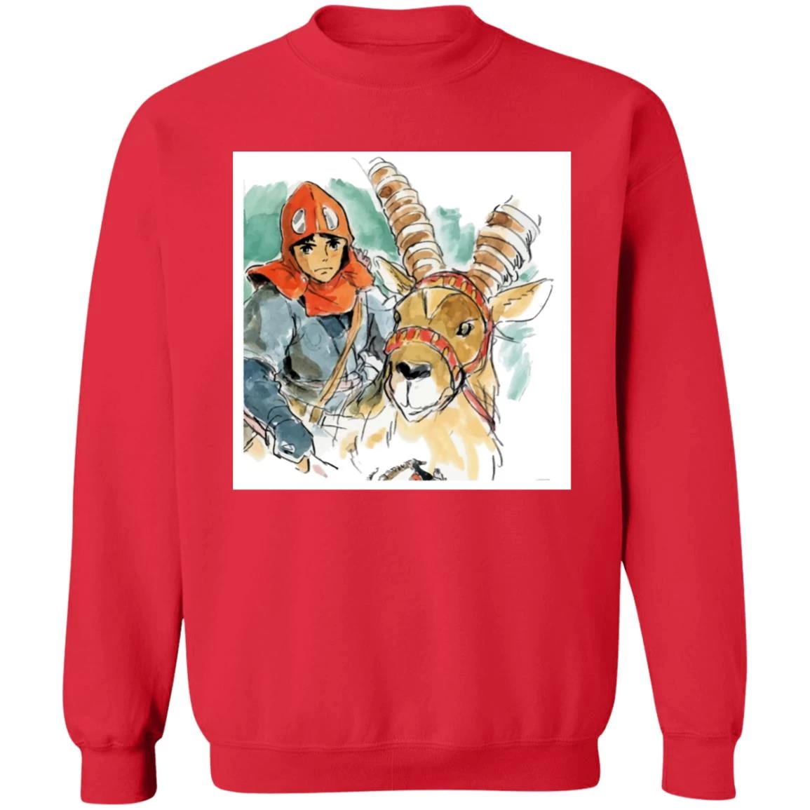 Princess Mononoke – Ashitaka Water Color Sweatshirt 18 Princess Mononoke – Ashitaka Water Color Sweatshirt - Image 16