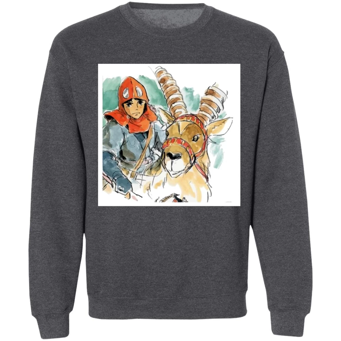 Princess Mononoke – Ashitaka Water Color Sweatshirt 9 Princess Mononoke – Ashitaka Water Color Sweatshirt - Image 7