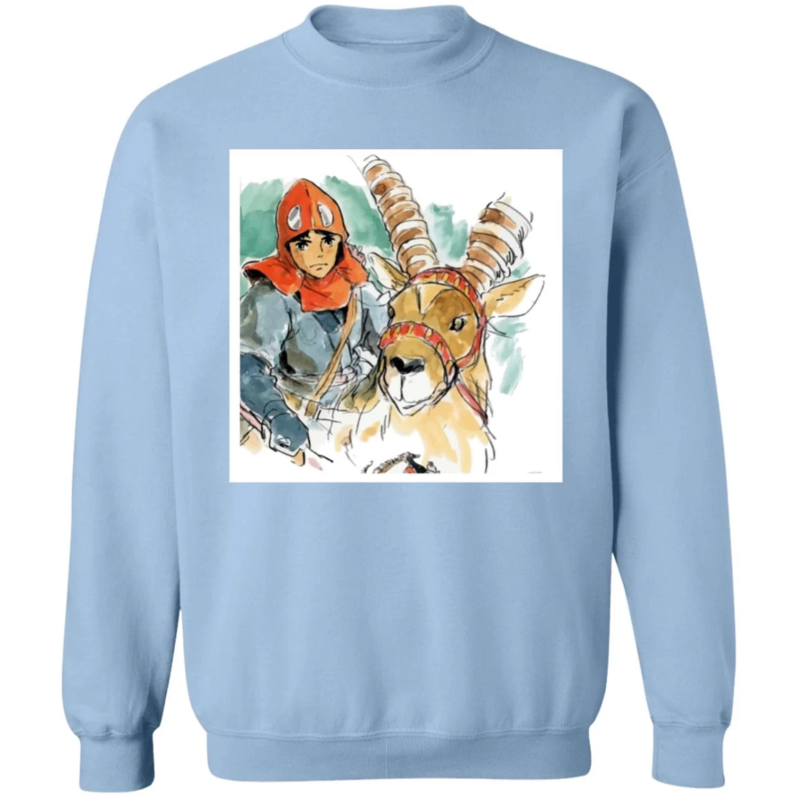 Princess Mononoke – Ashitaka Water Color Sweatshirt 10 Princess Mononoke – Ashitaka Water Color Sweatshirt - Image 8