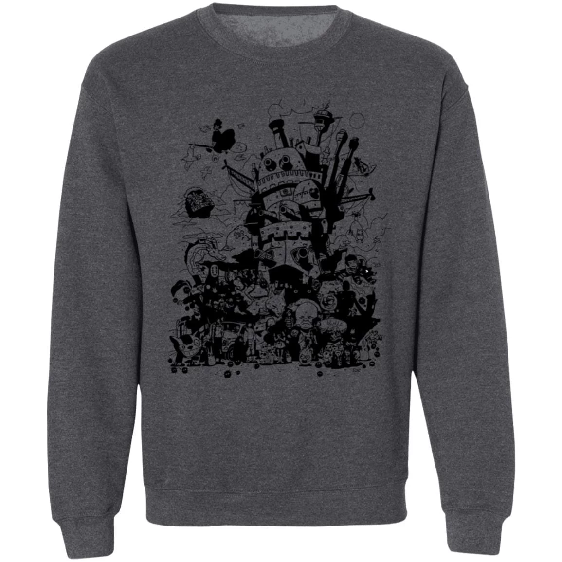 Studio Ghibli Art Collection Black And White Sweatshirt 13 Studio Ghibli Art Collection Black And White Sweatshirt - Image 11