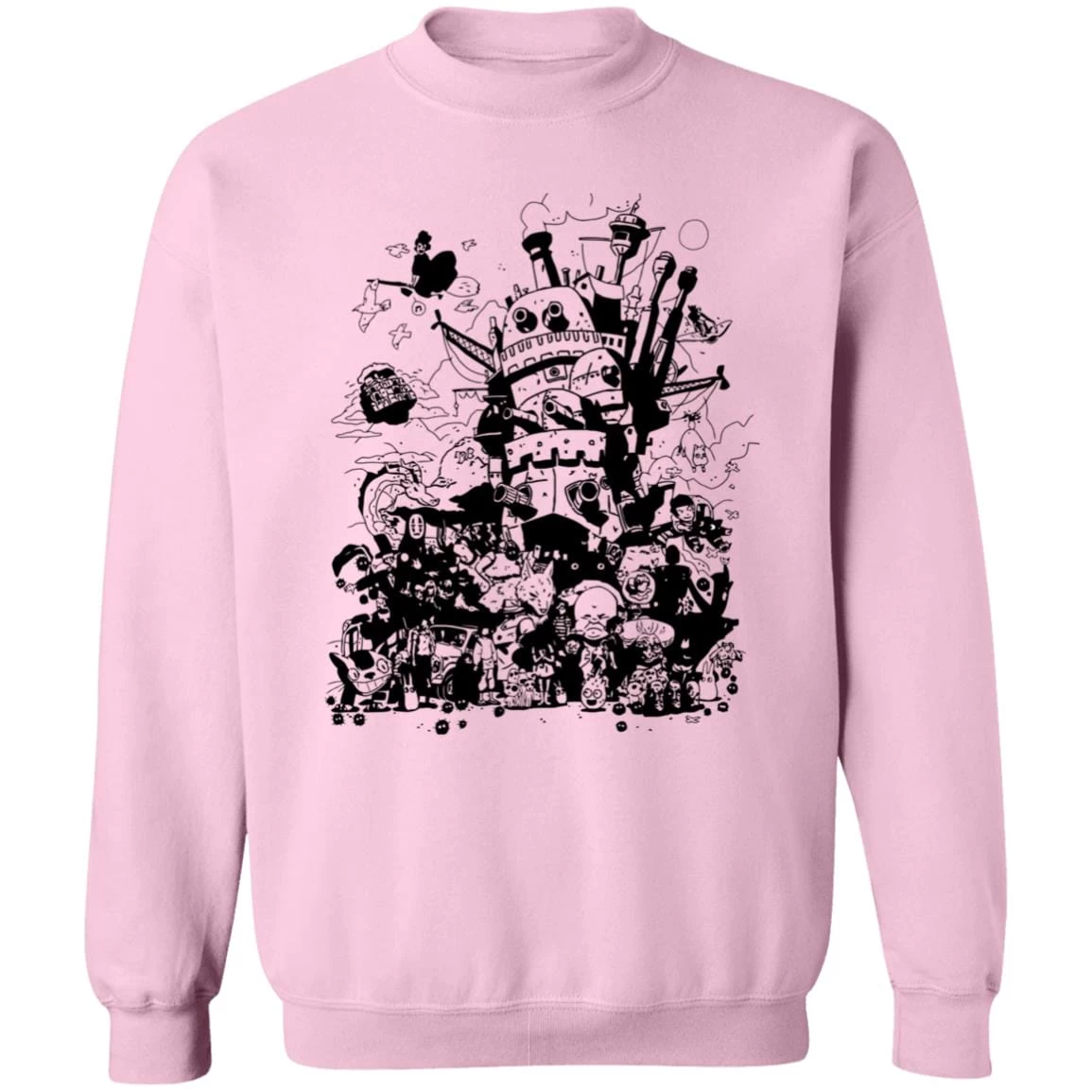 Studio Ghibli Art Collection Black And White Sweatshirt 15 Studio Ghibli Art Collection Black And White Sweatshirt - Image 13