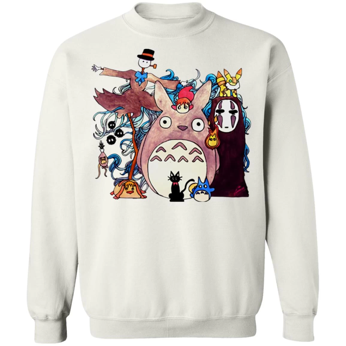 Studio Ghibli Characters Sweatshirt 4 Studio Ghibli Characters Sweatshirt - Image 2