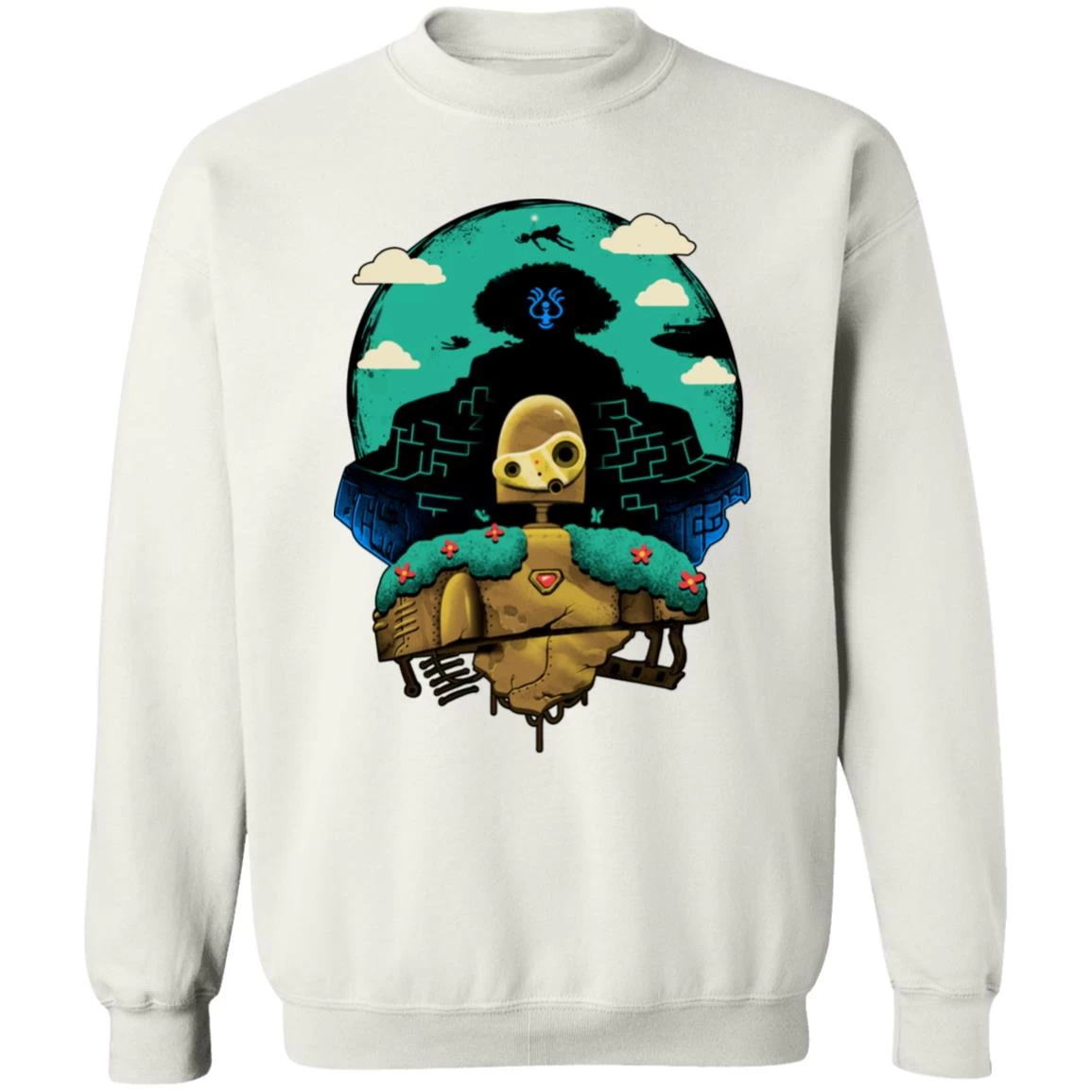 Laputa: Castle In The Sky And Warrior Robot Sweatshirt 4 Laputa: Castle In The Sky And Warrior Robot Sweatshirt - Image 2