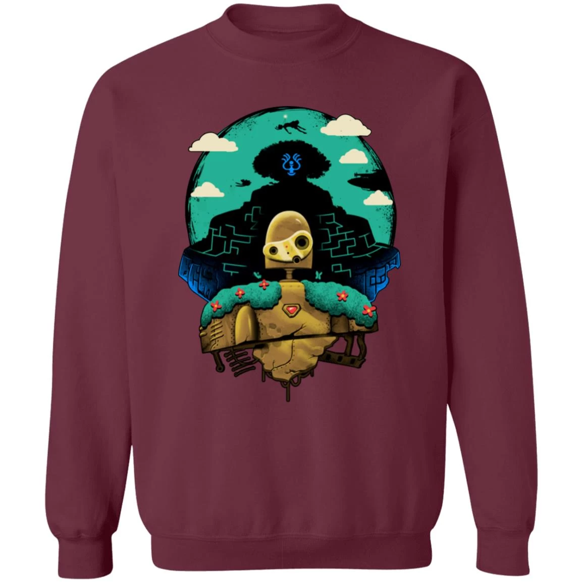 Laputa: Castle In The Sky And Warrior Robot Sweatshirt 16 Laputa: Castle In The Sky And Warrior Robot Sweatshirt - Image 14