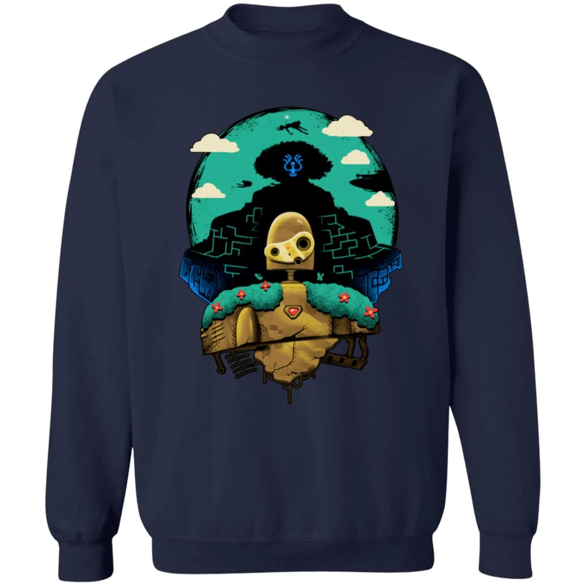 Laputa: Castle In The Sky And Warrior Robot Sweatshirt 17 Laputa: Castle In The Sky And Warrior Robot Sweatshirt - Image 15